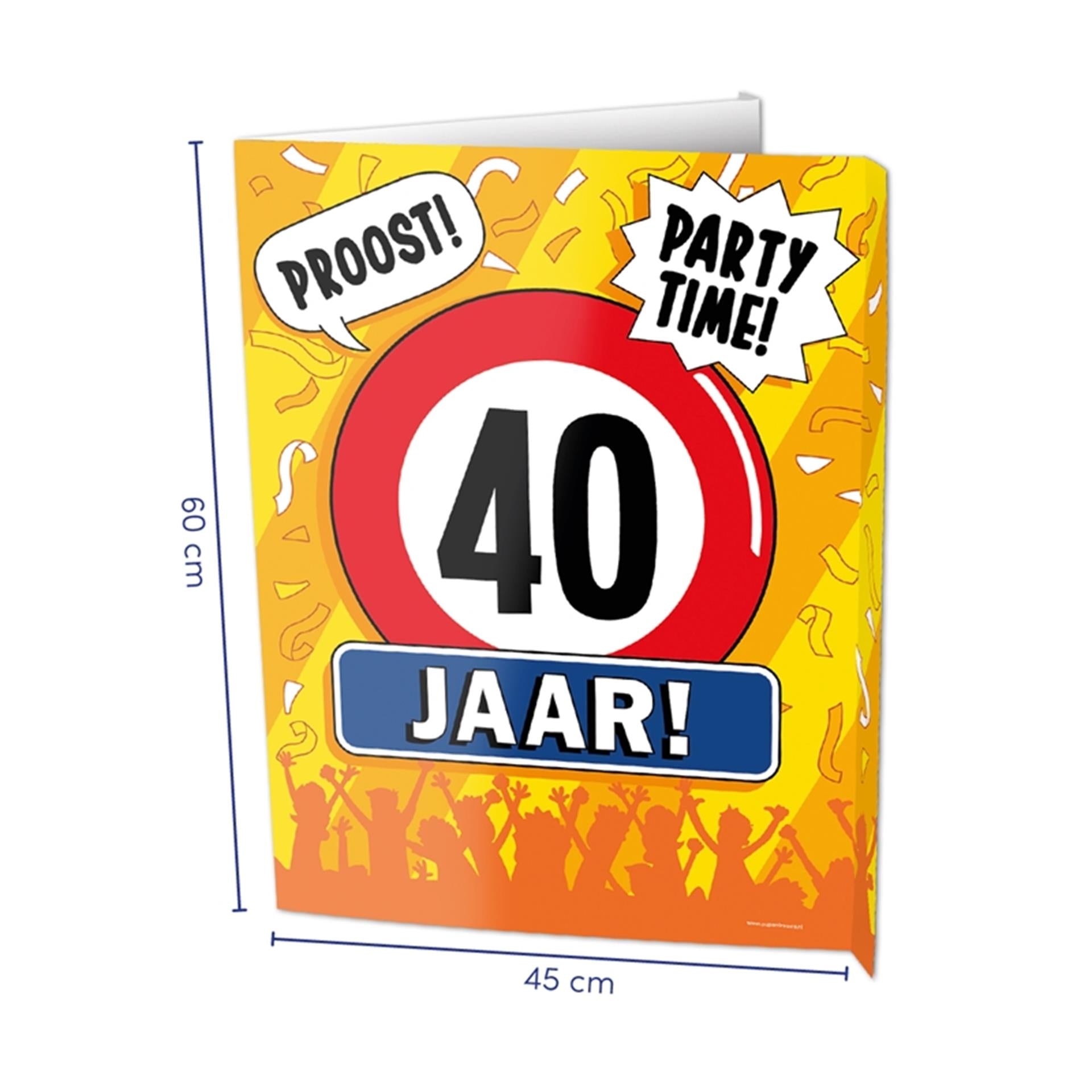 Paperdreams window signs - 40 jaar 60x45cm