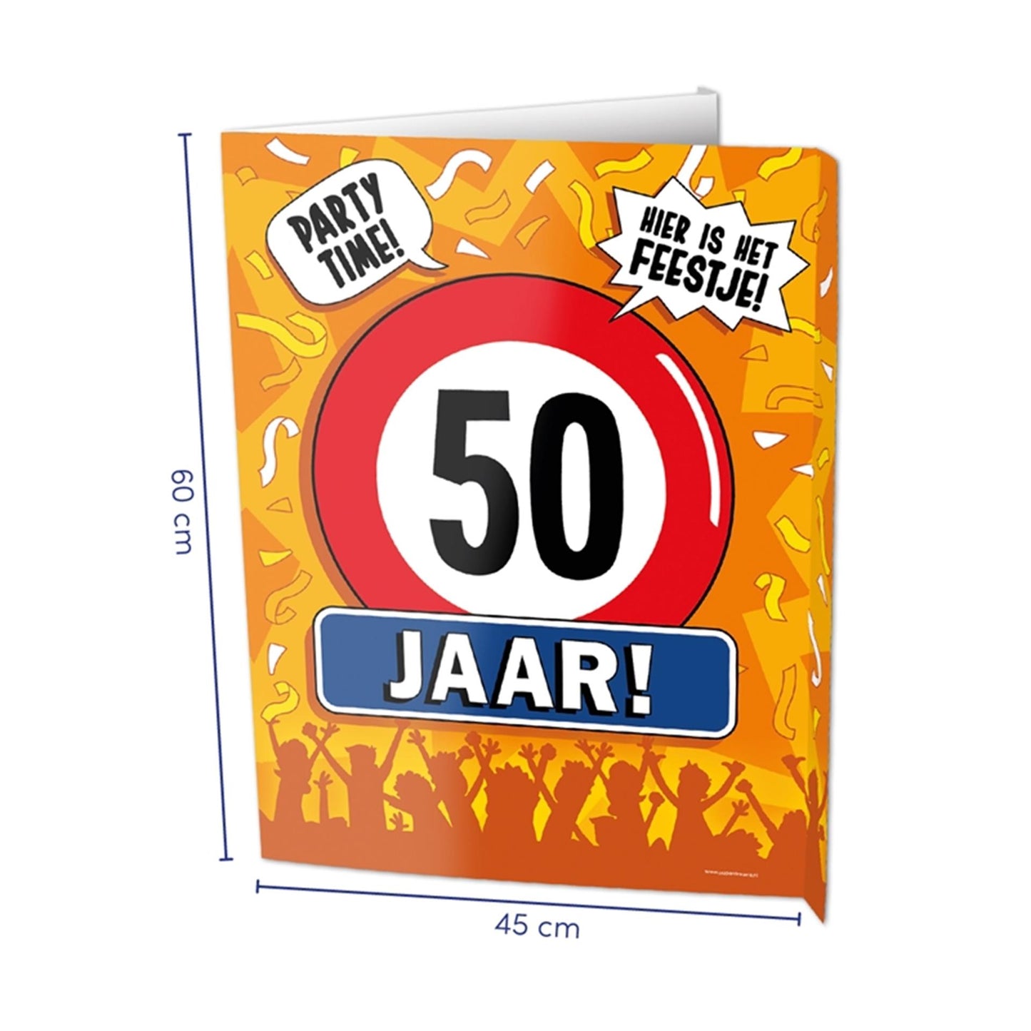 Paperdreams window signs - 50 jaar 60x45cm