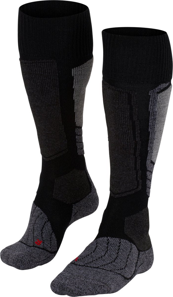 Falke sk1 warm dik wol functioneel materiaal skisokken dames zwart - maat 35-36