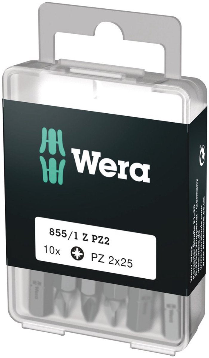 Wera 1 4 pozidrive bit - pz2x25mm (10st)