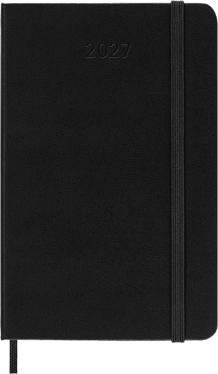 Moleskine 12 maanden agenda - 2027 - dagelijks - pocket - harde kaft - zwart