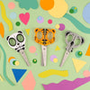 Vaessen creative • kinderscharen set tijger koala panda 3st.