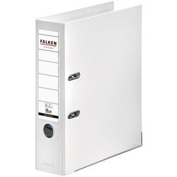 Ordner falken chromocolor a4 80 mm pp (polypropeen) wit 2-rings 1 stuk
