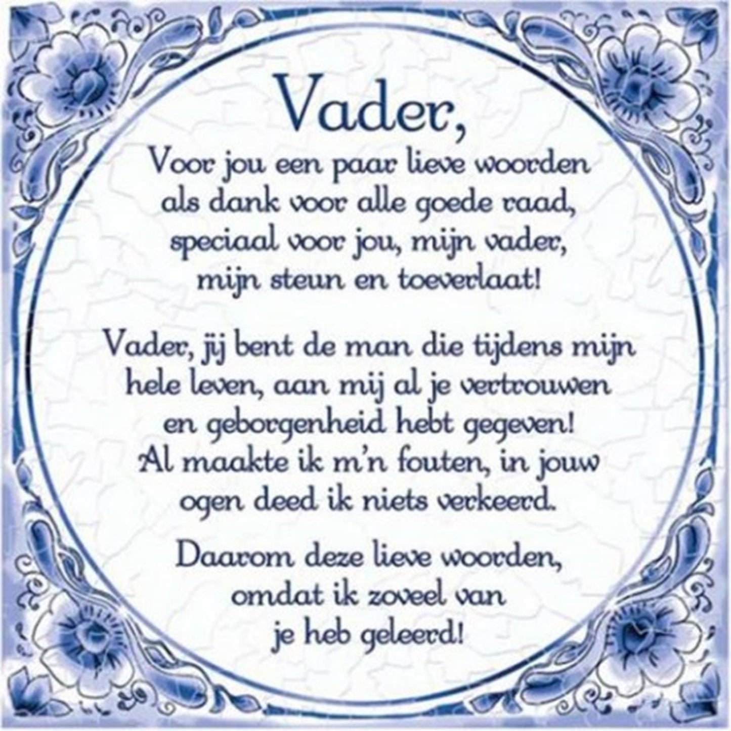 Paperdreams tegel delfts blauw - vader
