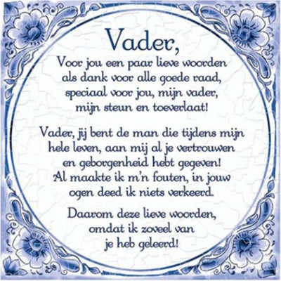 Paperdreams tegel delfts blauw - vader