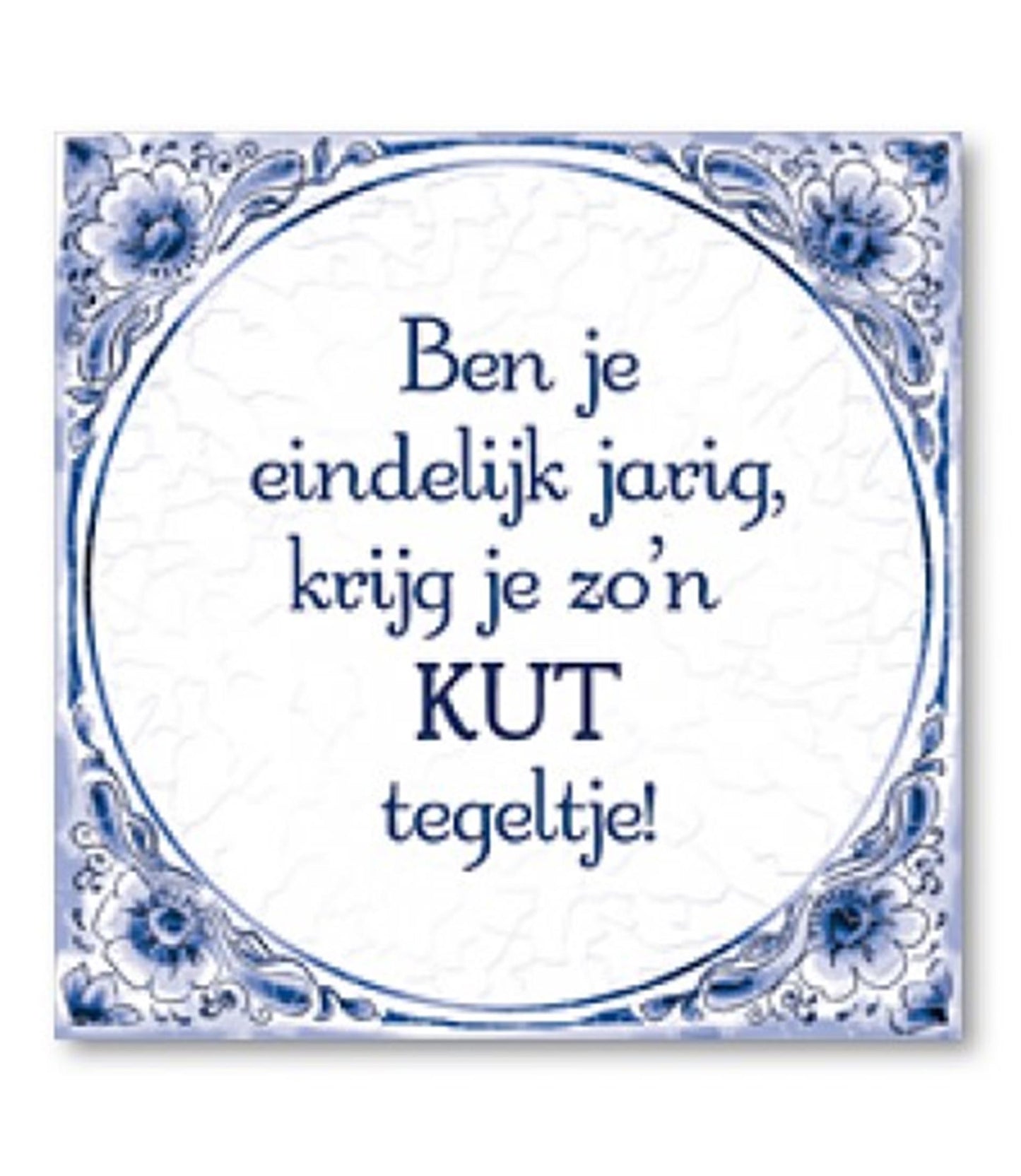 Paperdreams tegel delfts blauw - kut tegeltje