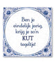 Paperdreams tegel delfts blauw - kut tegeltje