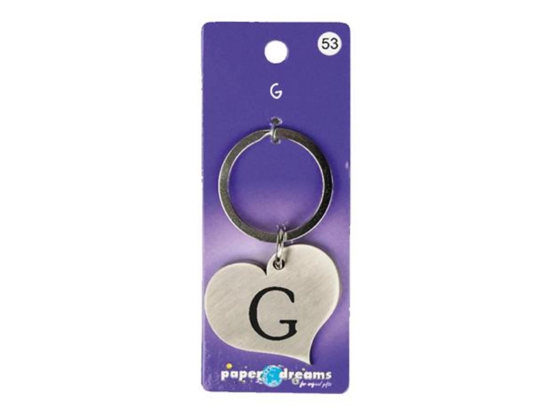 Paperdreams hart sleutelhanger - g hart sleutelhanger - g