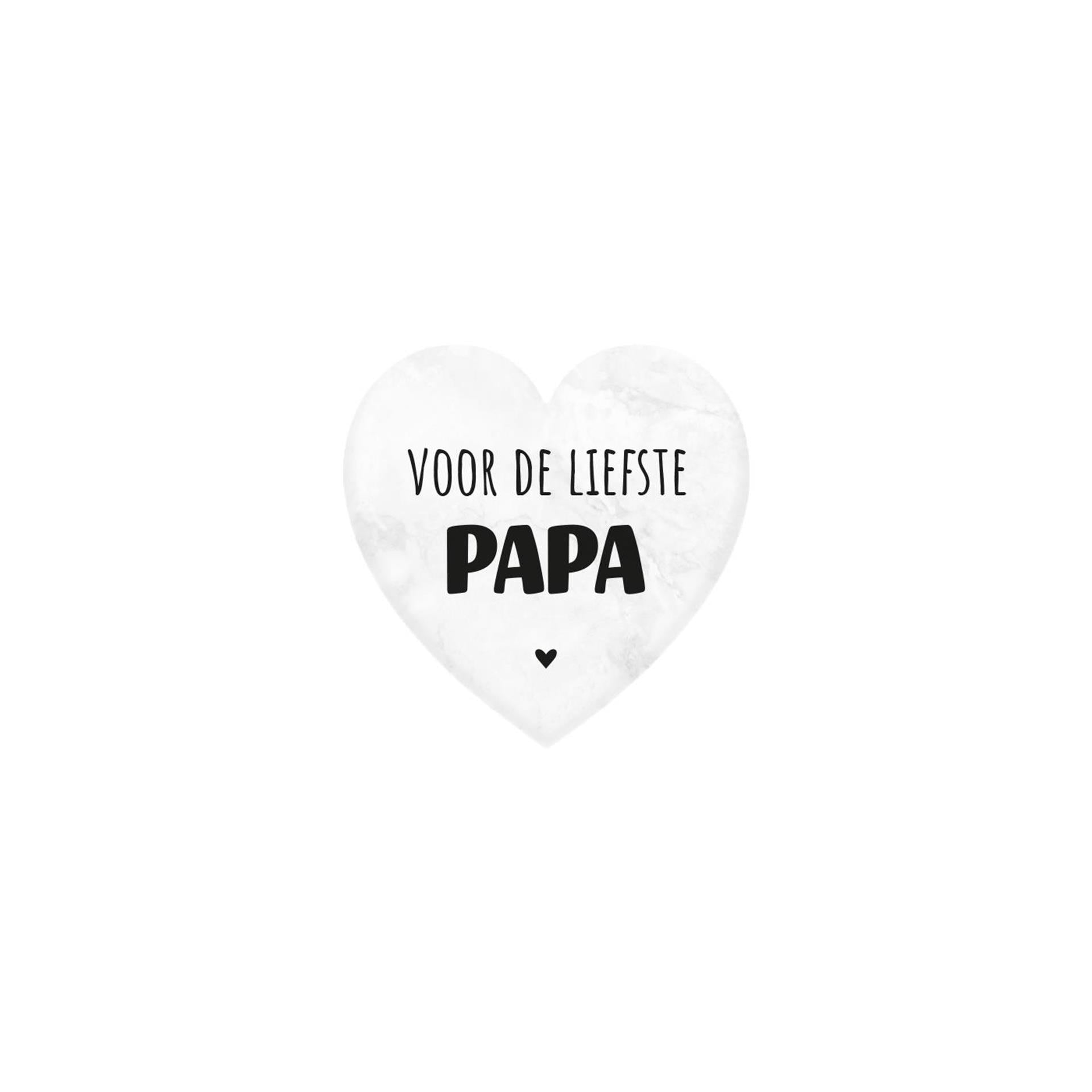 Paperdreams marmeren hartje - papa- 5x5cm