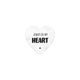 Paperdreams marmeren hartje - always in my heart- 5x5cm