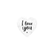 Paperdreams marmeren hartje - i love you- 5x5cm