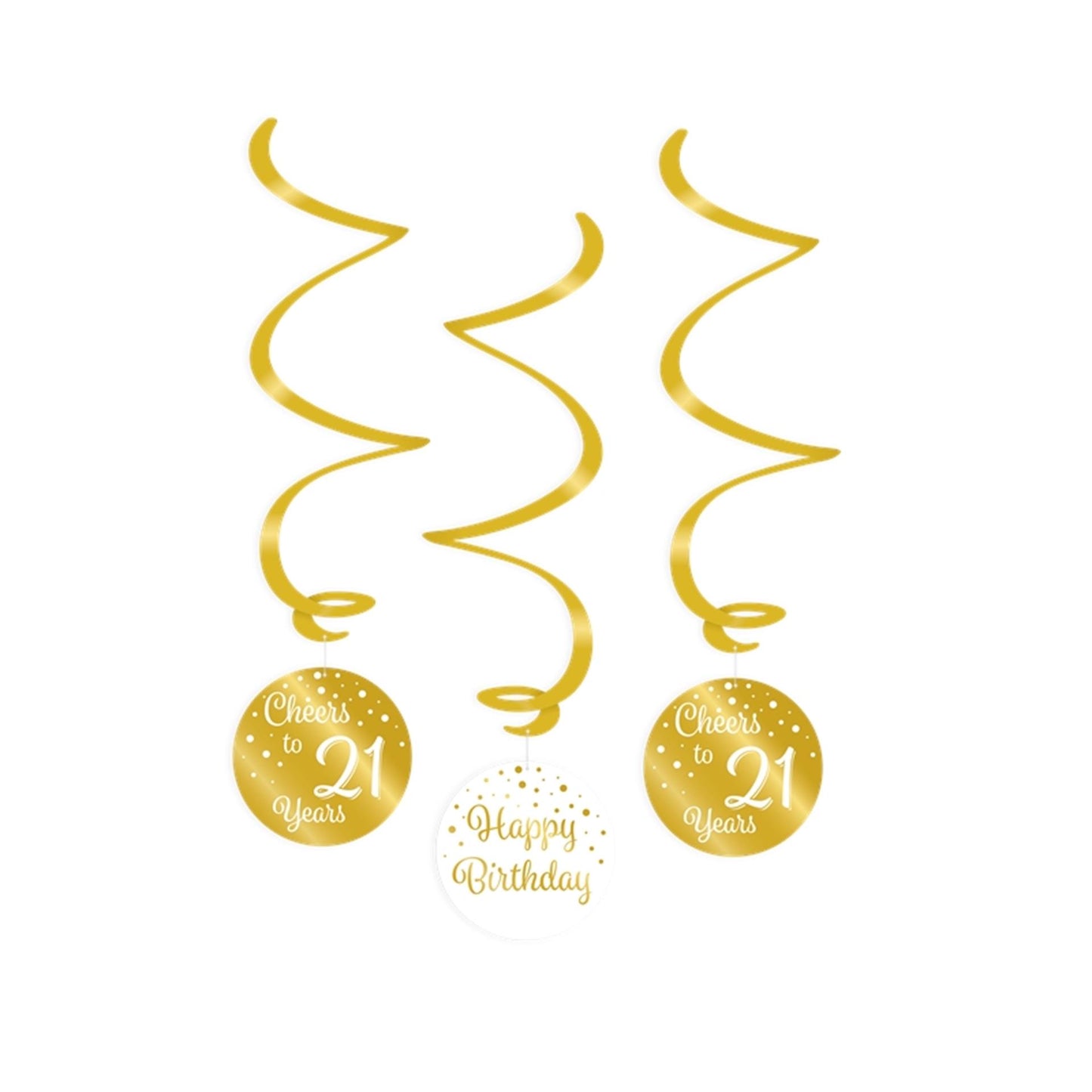 Paperdreams swirl decorations goud wit - 21