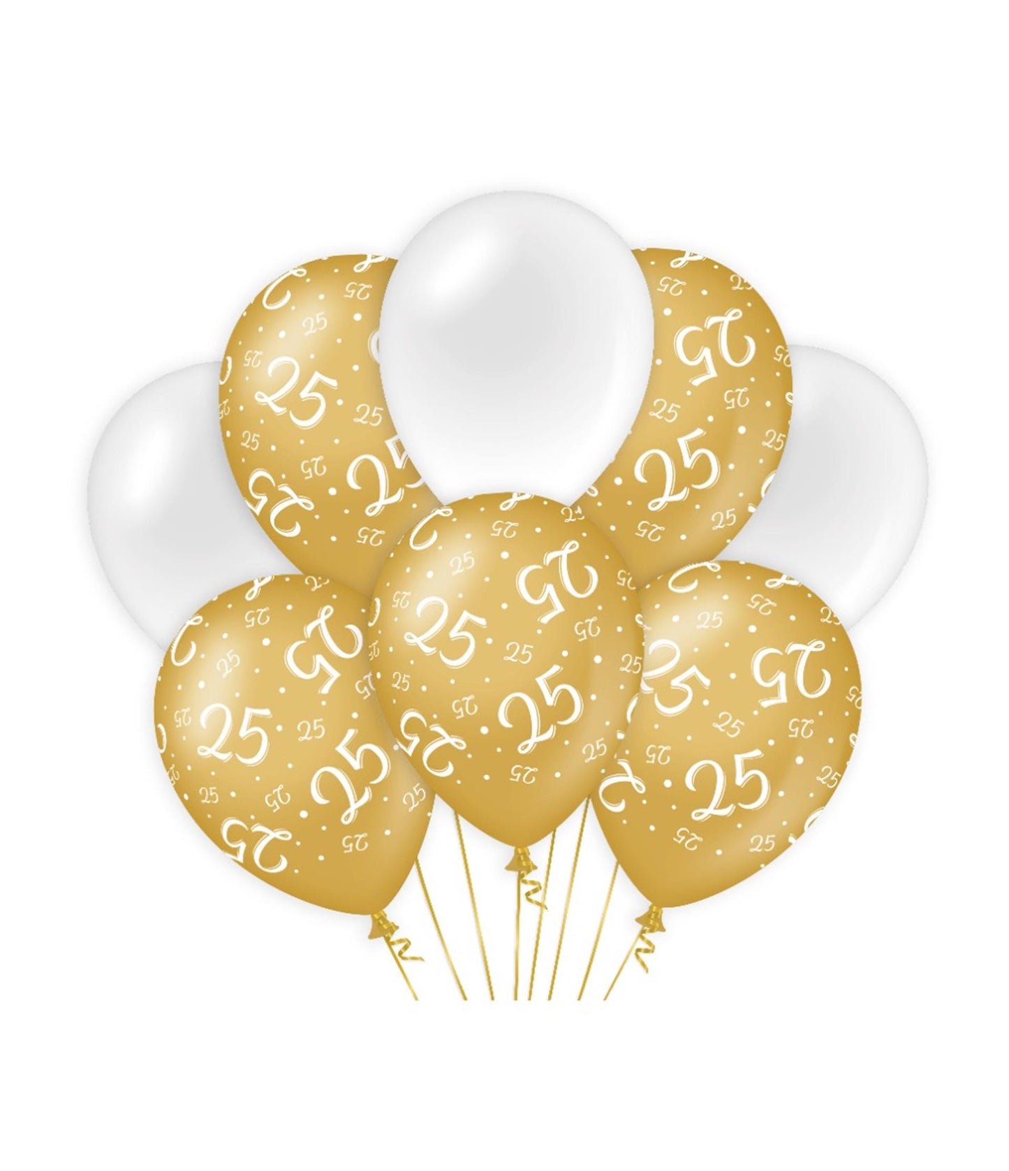 Paperdreams decoratie ballonnen goud wit - 25