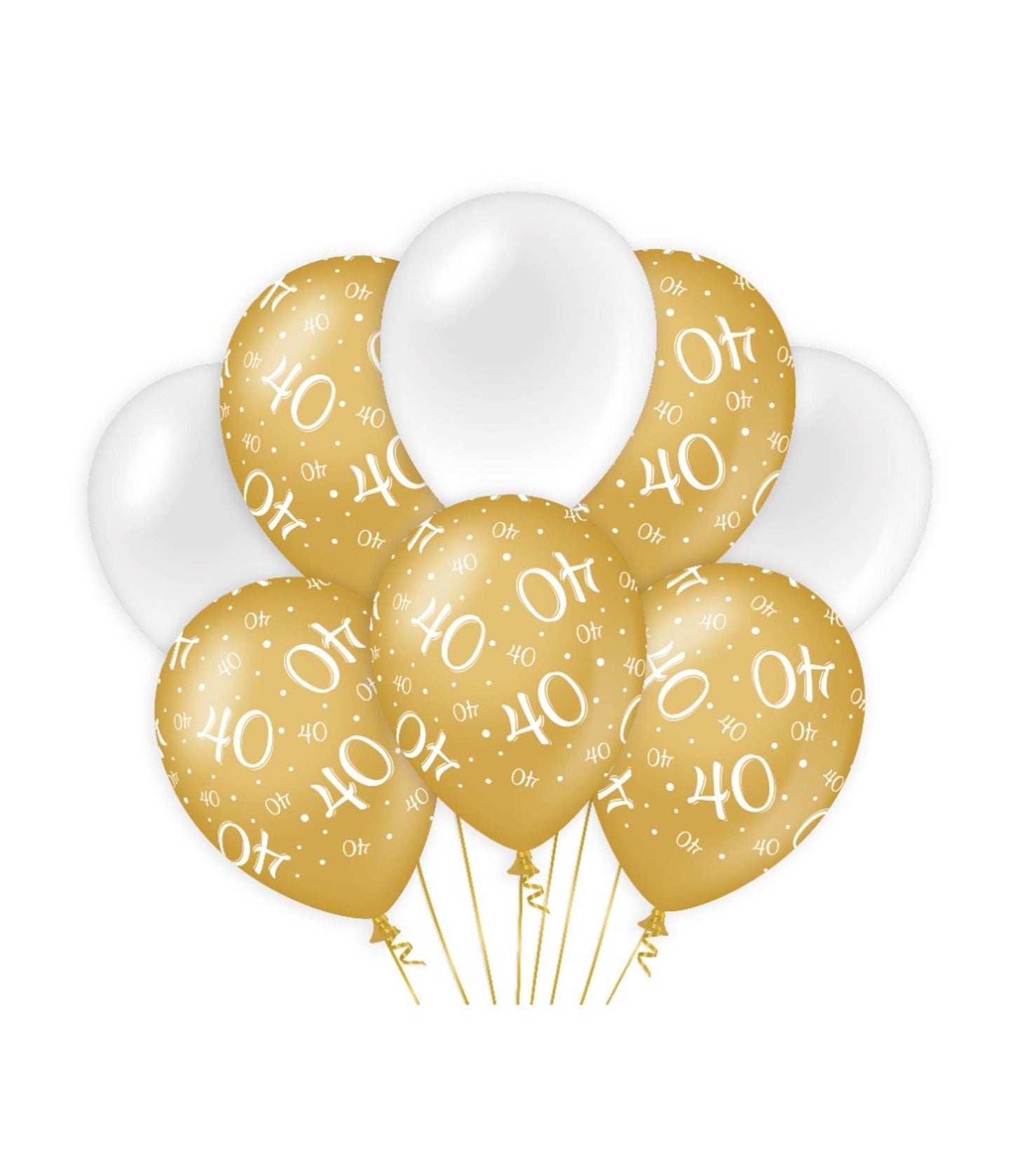 Paperdreams decoratie ballonnen goud wit - 40