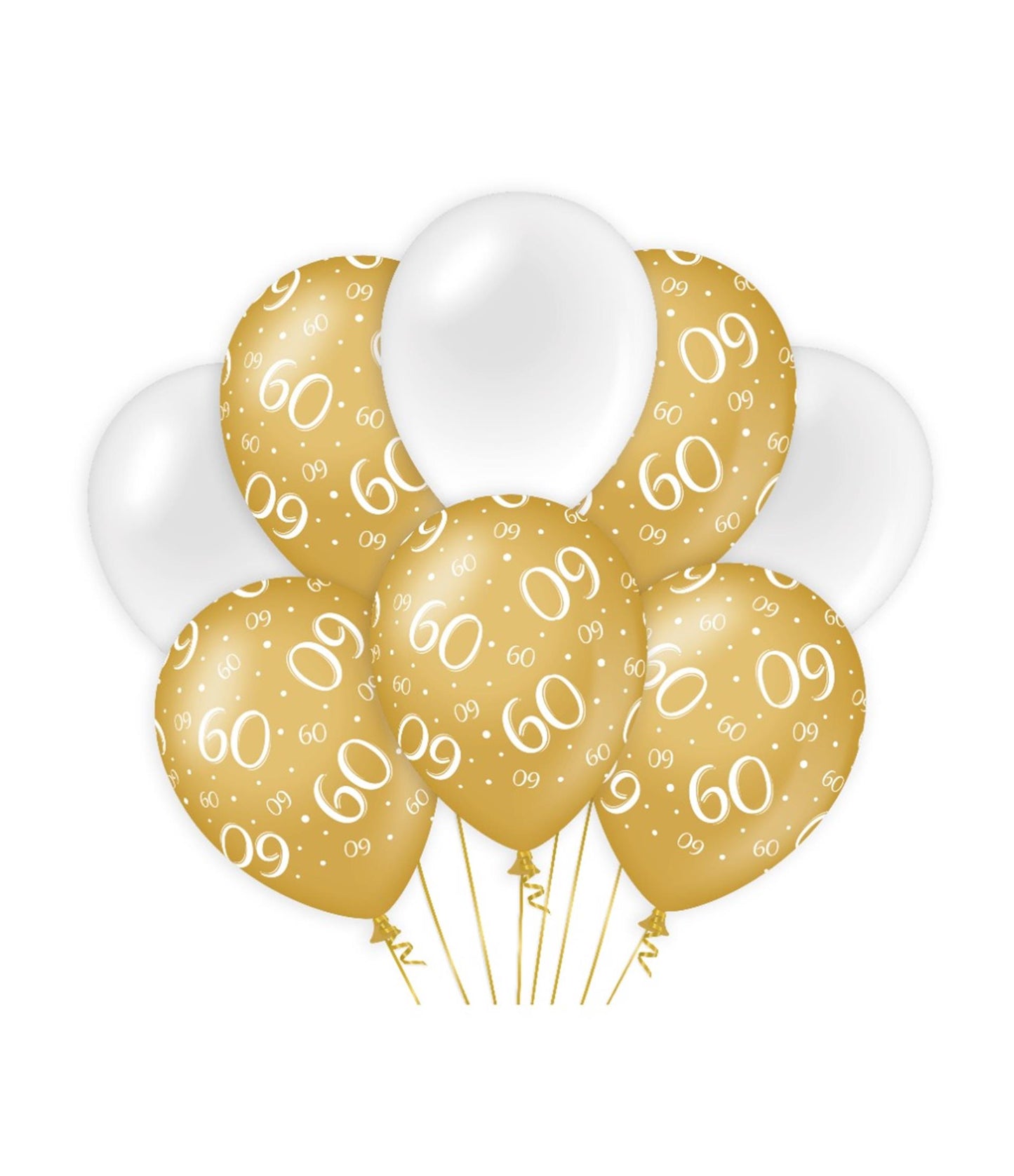 Paperdreams decoratie ballonnen goud wit - 60