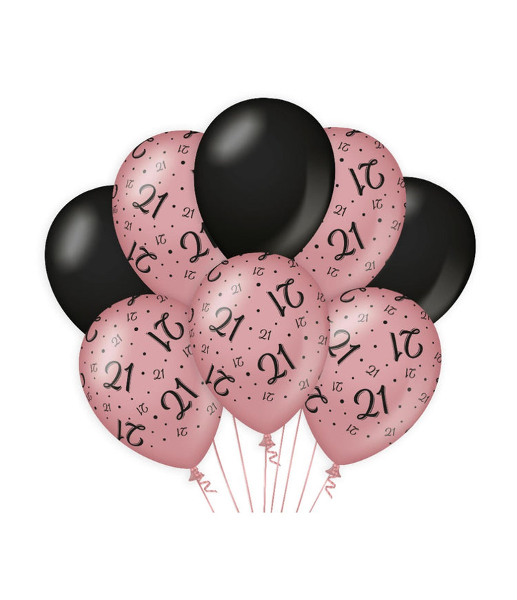 Paperdreams decoratie ballonnen roze zwart - 21