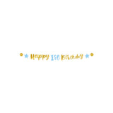 Paperdreams papaerdreams letter banner 'happy 1st birthday' 250cm karton - afbeelding 1