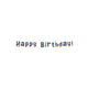 Paperdreams letter banner - happy birthday 17x250cm