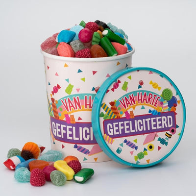 Paperdreams snoepbeker ø12x14cm - gefeliciteerd