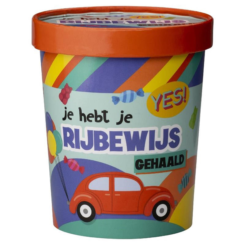 Paperdreams snoepbeker ø12x14cm - rijbewijs