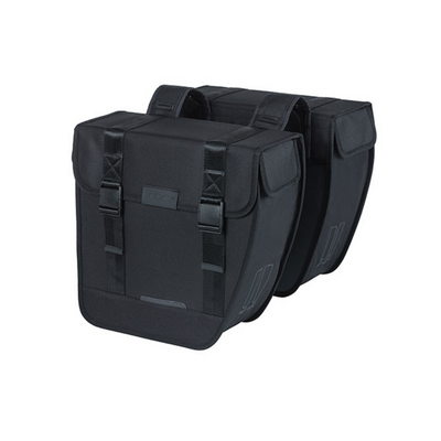 Basil Tour dubbele fietstas - waterafstotend - 28L - zwart