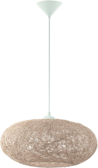 Eglo campilo hanglamp - e27 - 1 lichts - ø45 cm - wit, beige zandkleur