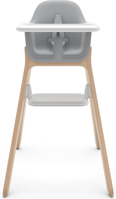 Uppababy ciro chloe - kinderstoel - grijs - hout - verstelbare voetensteun - afneembaar eetblad