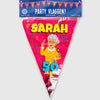 Paperdreams party vlag - sarah cartoon