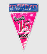 Paperdreams party vlag - sweet 16 - afbeelding 2