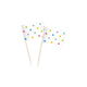 Paperdreams cocktail picks - party dots- 6,5cm hout papier 50-delig