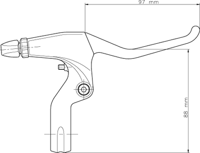 Miranda remgreepset 3-vinger zwart mat-zilver