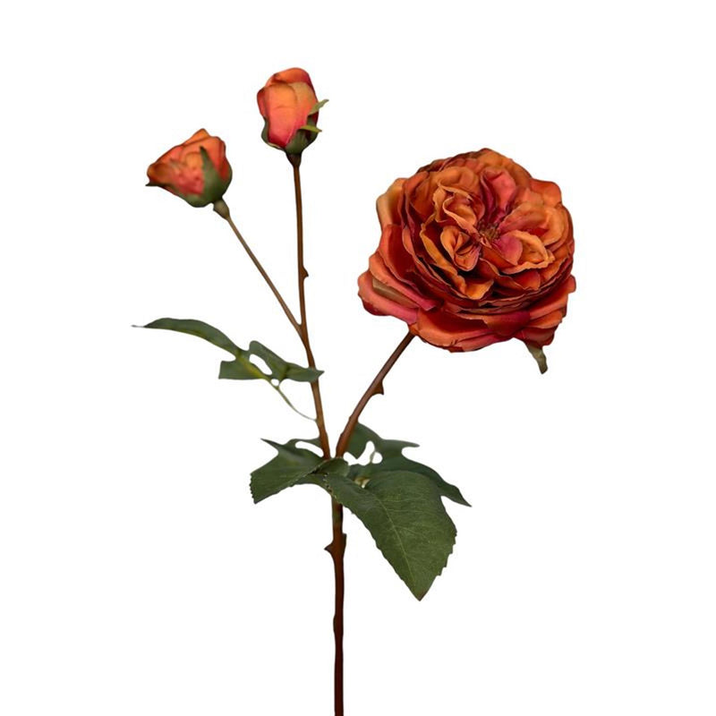 Roberts collection kunstbloem roos 55cm oranje