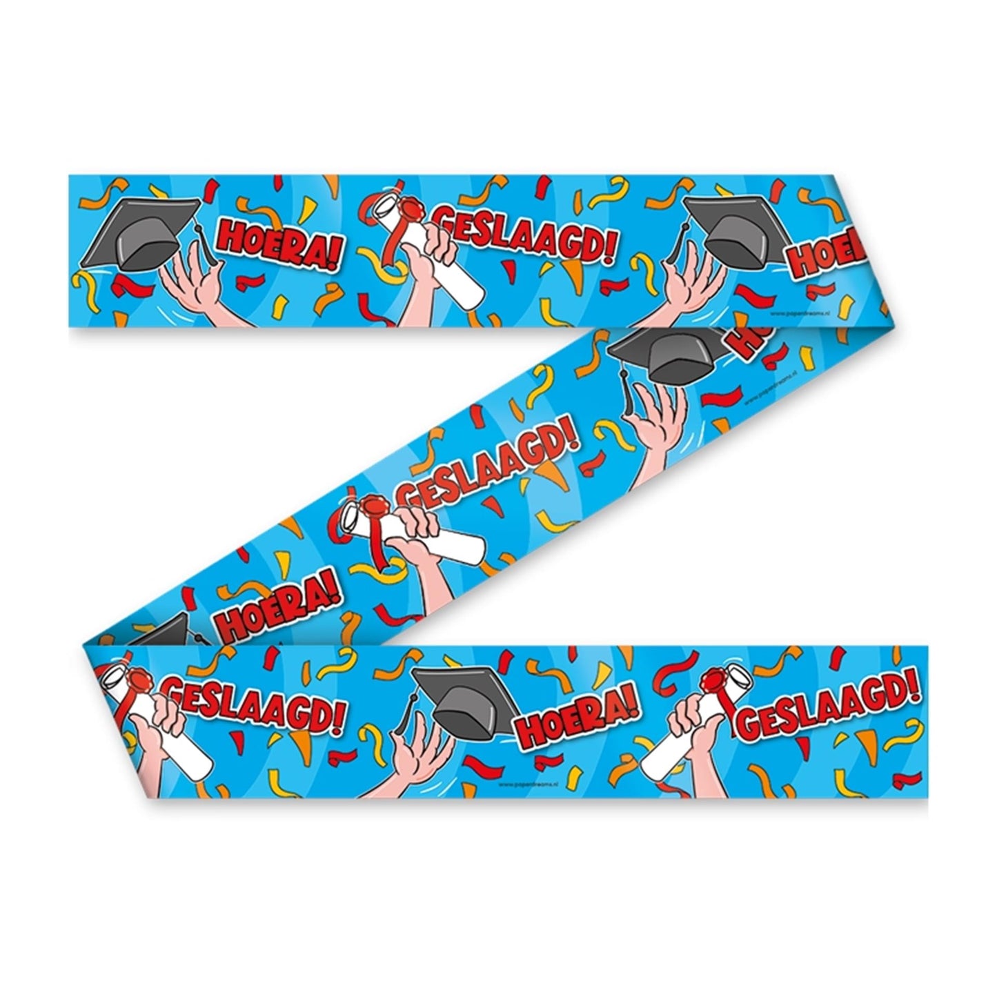 Paperdreams party tape - geslaagd school cartoon