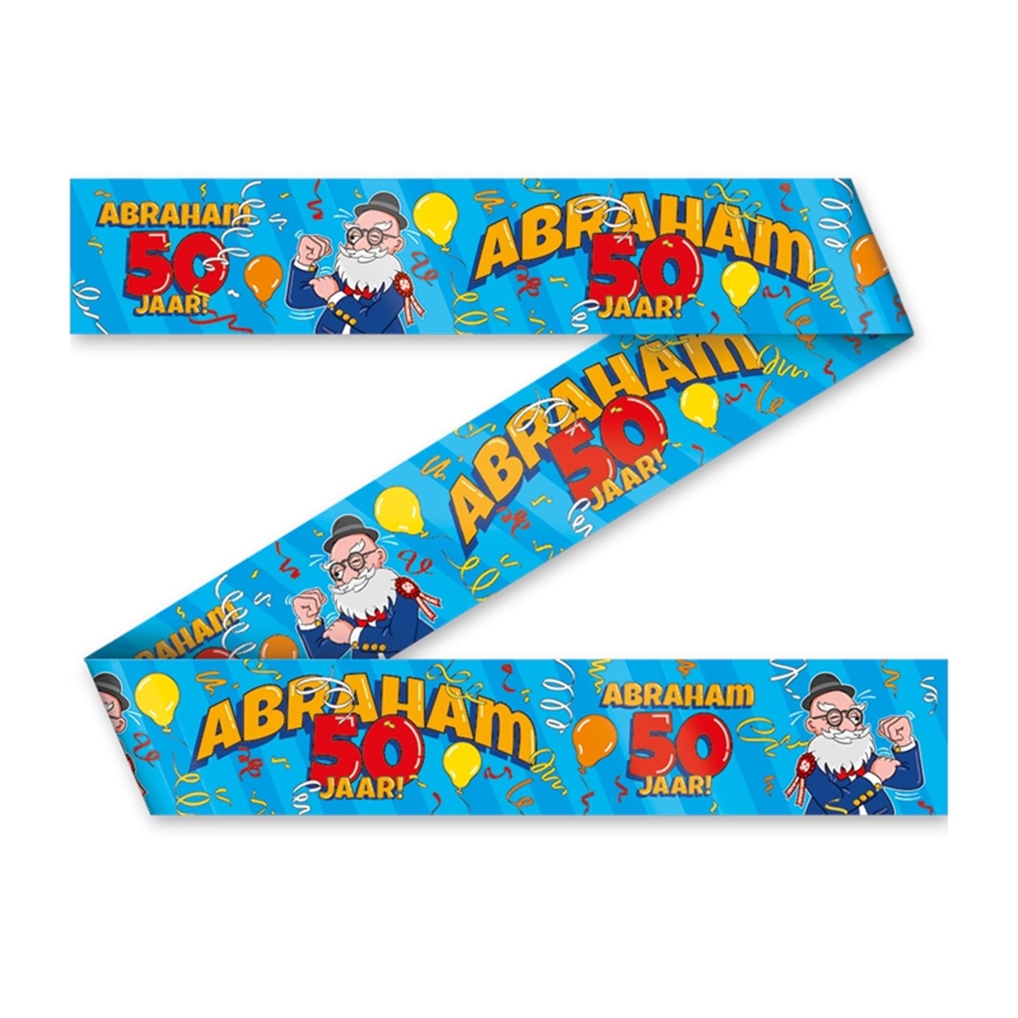 Paperdreams party tape - abraham 50 jaar cartoon