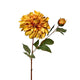 Roberts collection kunstbloem kunstbloem dahlia tak 1x open + knop 80cm okergeel