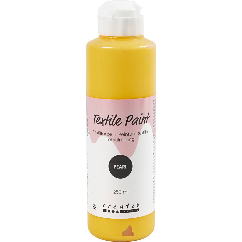 Https: www.cchobby.nl textielverf-parelmoer-dekkend-geel-250-ml-1-fles