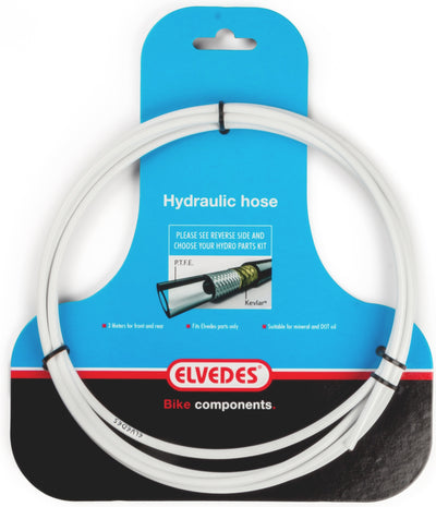 Hydraulische leiding Elvedes met PTFE voering en kevlar protectie - wit (3 meter op kaart)