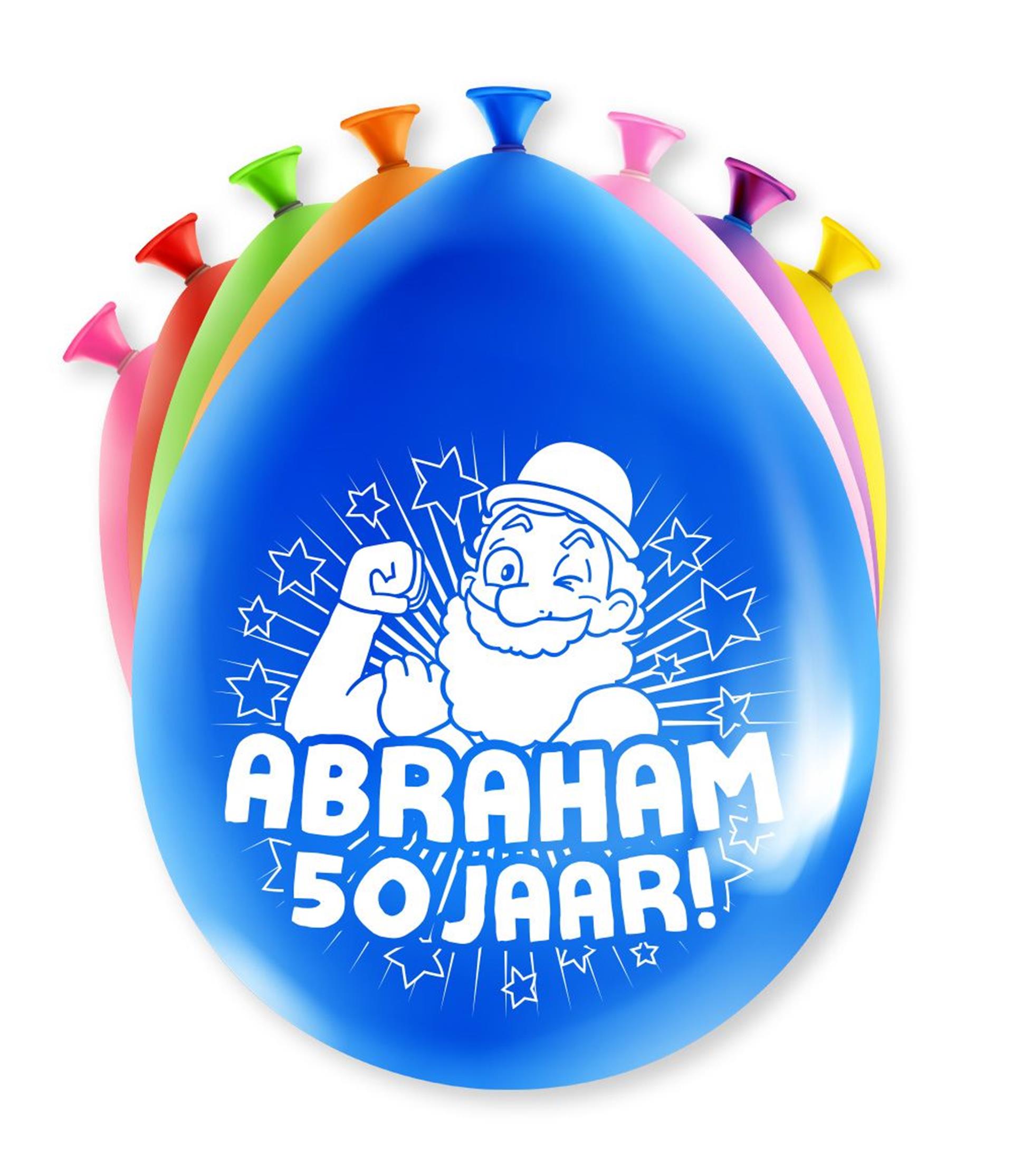 Paperdreams cijfer ballonnen - abraham 8 stuks 30cm