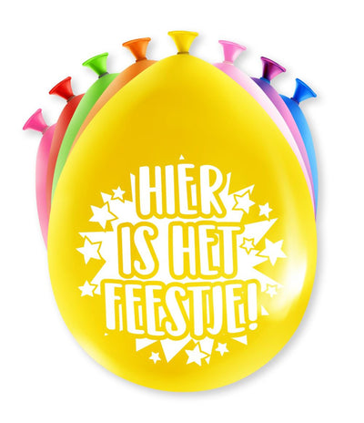 Paperdreams party ballonnen - hier is 't feest 8 stuks 30cm