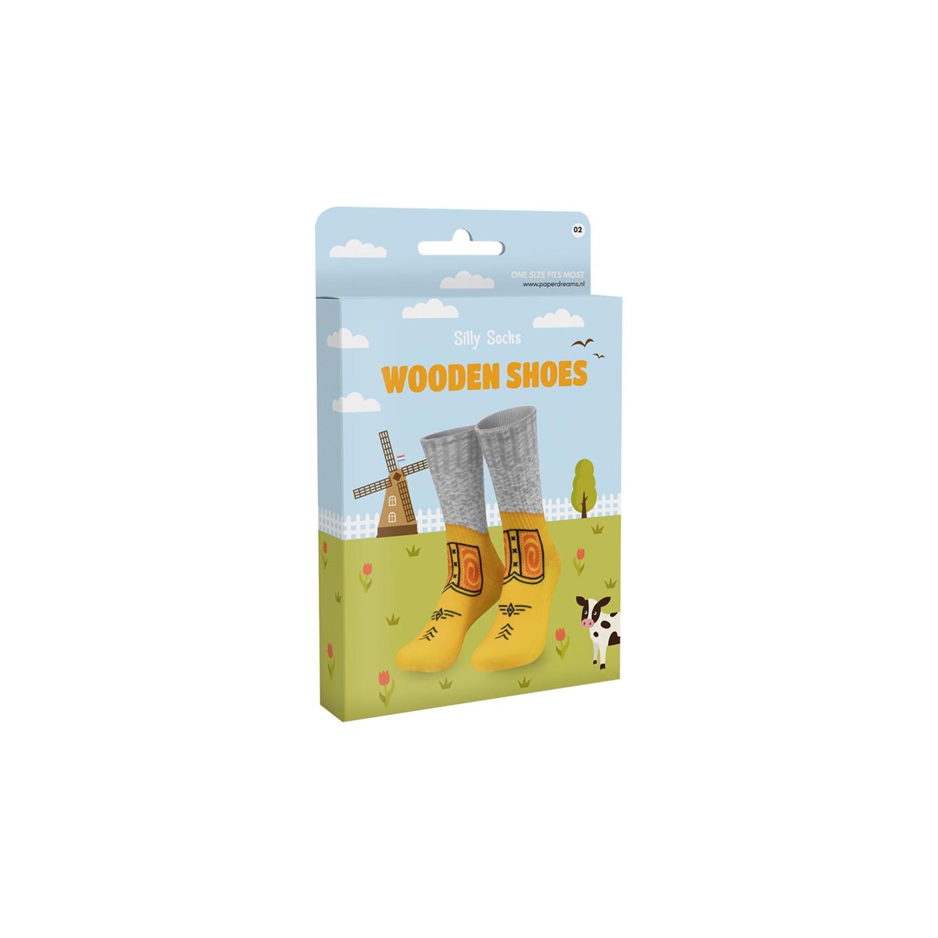 Paperdreams silly socks - wooden shoes - polyester