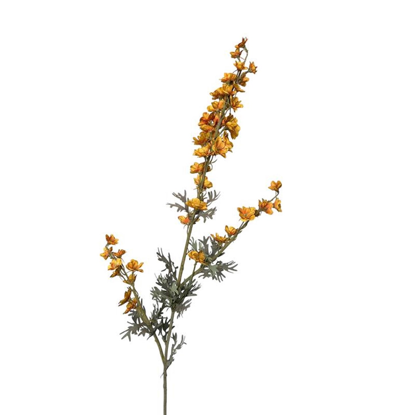 Roberts collection kunstbloem delphinum ridderspoor tak 85cm okergeel