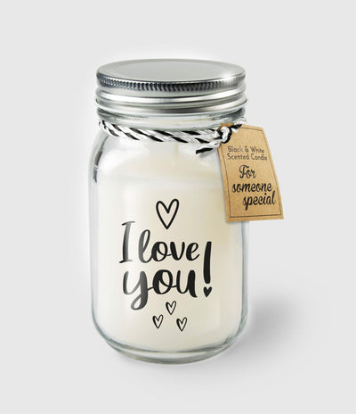 Paperdreams geurkaars in glas - i love you
