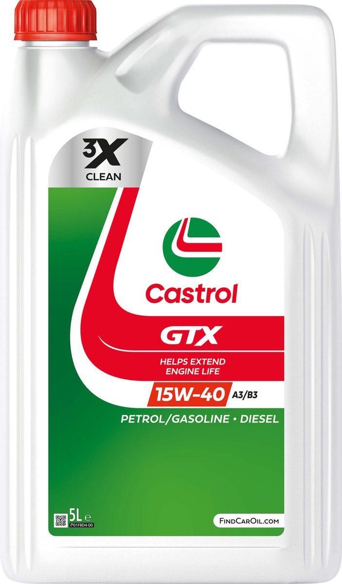 Castrol motorolie gtx 15w-40 a3 b3 5l