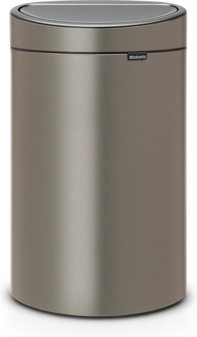 Brabantia touch bin prullenbak - 10+23 liter - afvalscheiding - platinum