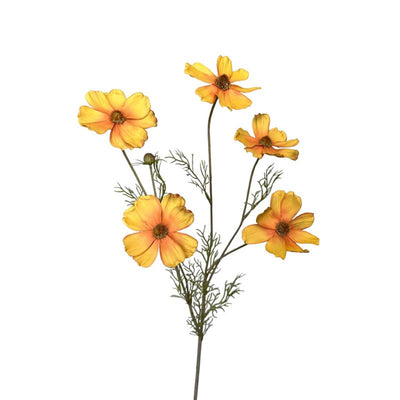 Roberts collection kunstbloem cosmos tak 80cm okergeel