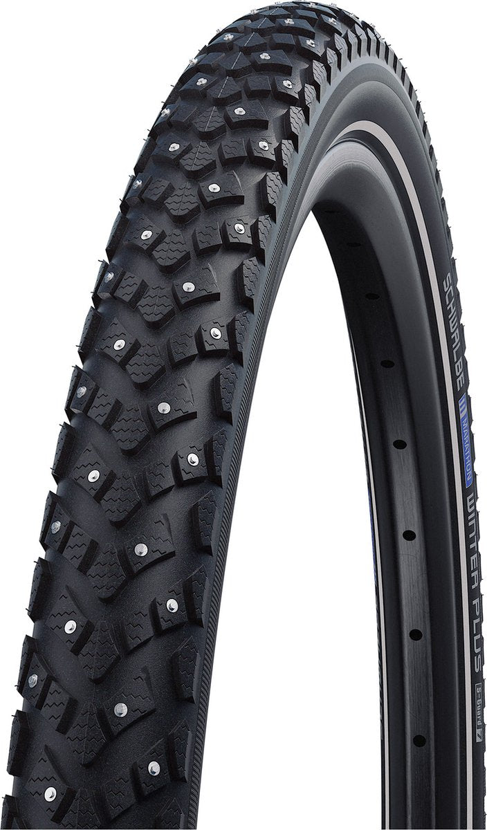Schwalbe marathon winter plus clincher tyre reflex 20x1.60 , zwart bandenmaat 42-406 | 20x1,60