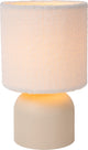 Lucide woolly - tafellamp - ø 16 cm - 1xe14 - beige - japandi