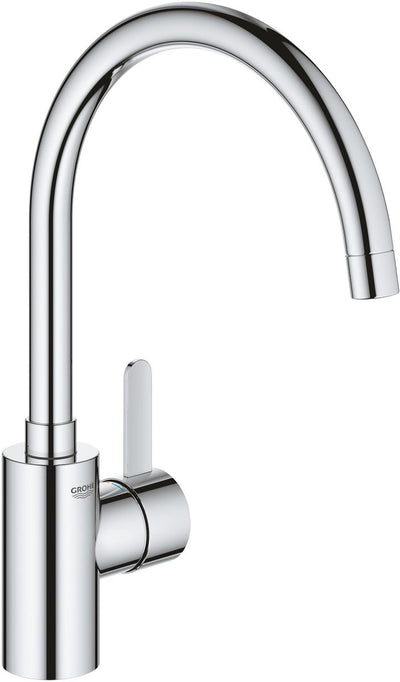 Grohe via cosmopolitan keukenmengkraan - hoge uitloop - draaibaar 150° - chroom