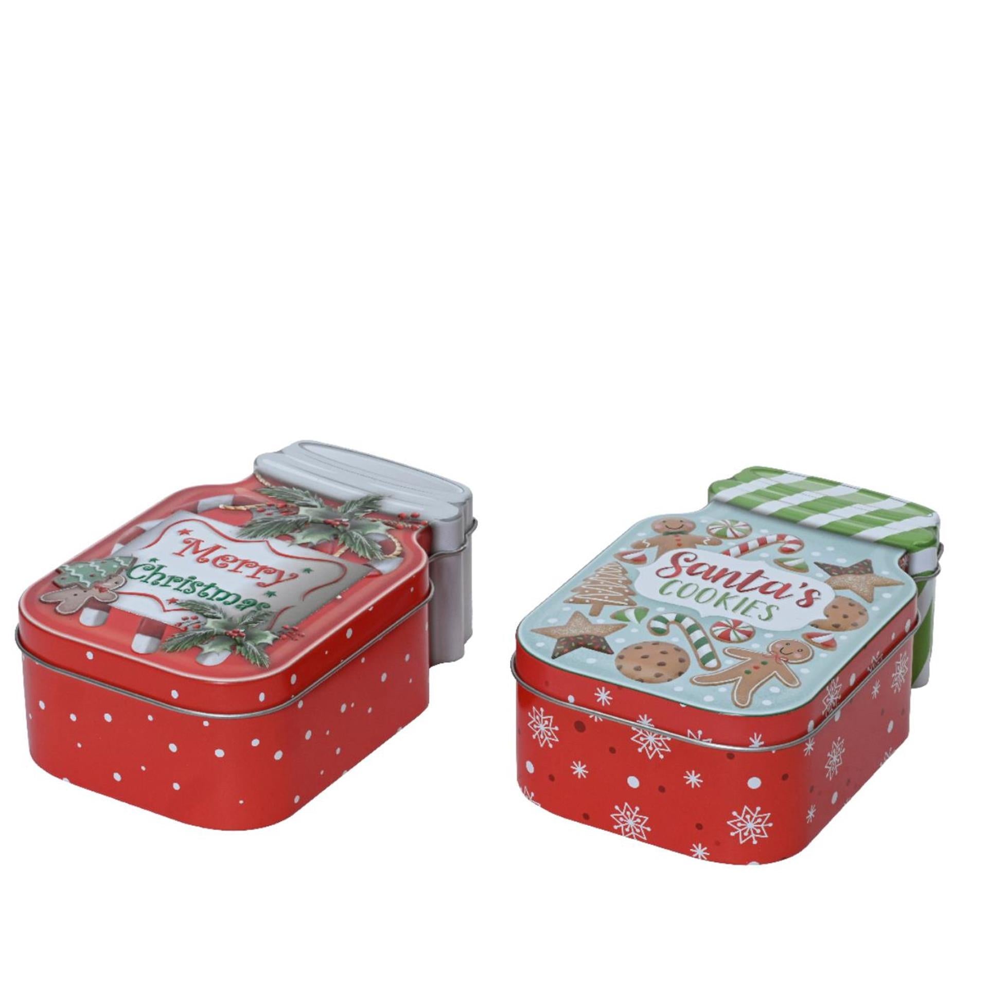 Decoris opbergblik kerst 15x9,6x5,3cm
