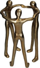 Hd collection ornament beeldje aluminium 21x21x36cm